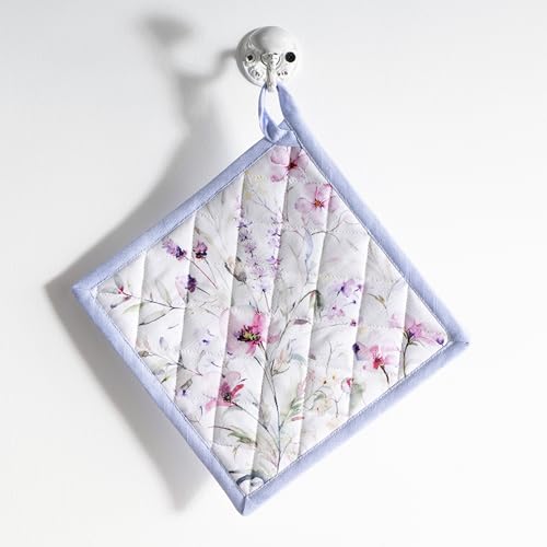 Pot Holders 100% Cotton Potholders (068 - Summer Floral / 8" x 8" (Pot Holder Pack of 1))