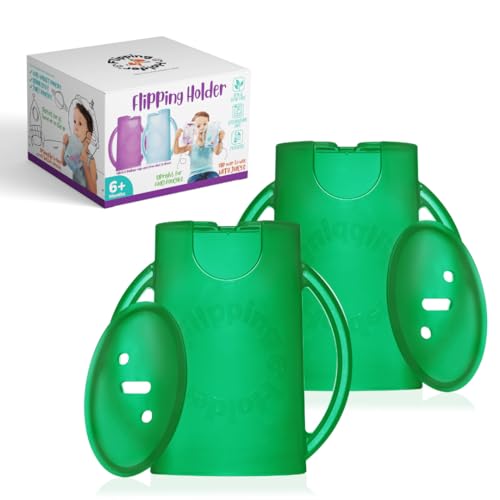 Squeeze Proof Food Pouch Holder for Toddlers (Green & Green)