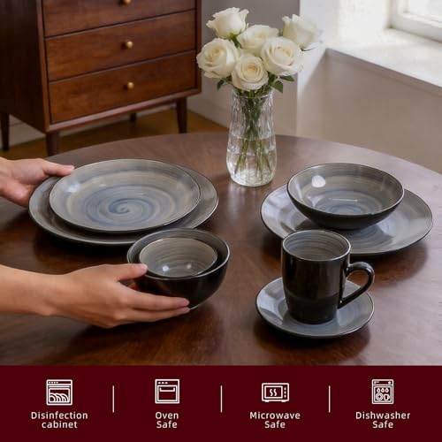 Stoneware Sonoma 56pc Dinnerware Set (Gray)