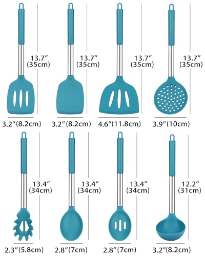 Silicone Kitchen Utensils Set (8 Count)