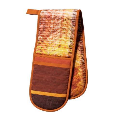 Double Oven Mitts 100% Cotton Double Oven Glove (061 - Thanksgiving Tartan / 7" x 35" (Double Oven Mitt))