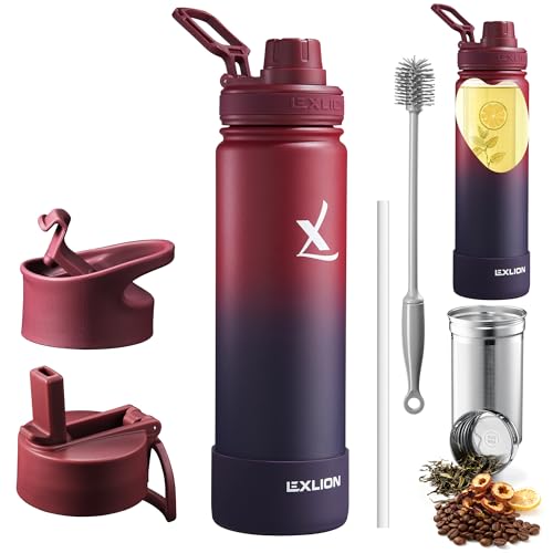 Tea Infuser Water Bottle 22 Oz (Dark Rainbow / 22 Ounces)