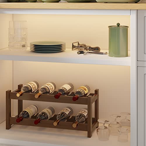 Bamboo Wine Rack (2-tier-Brown)