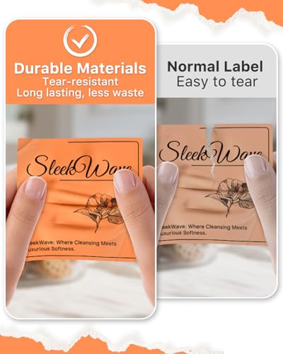 Orange 3" x 3" Square Thermal Label Stickers