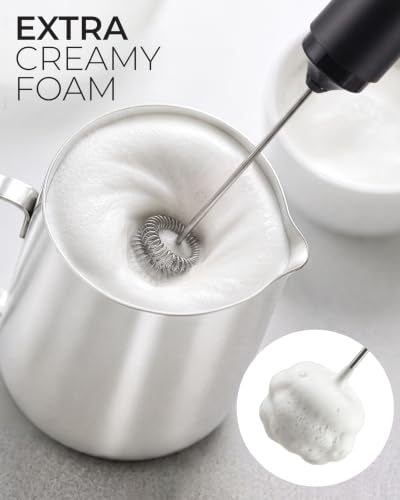 Rechargeable Milk Frother Handheld (ZK Black / Rechargeable Z1 Motor Max)