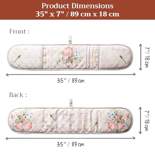 Double Oven Mitts 100% Cotton Double Oven Glove (059 - Champ De Mars / 7" x 35" (Double Oven Mitt))