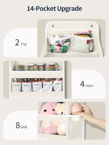 5 Tier Over the Door Organizer (Cream White / 5 Tier)