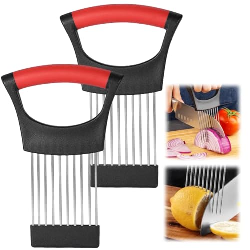 Onion Slice Holder (Red / 2 Pack)