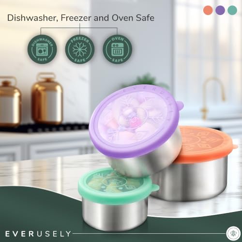 Stainless Steel Snack Containers (Semi-Clear)