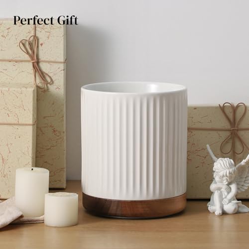 360° Rotating Extra Large Cooking Utensil Holder (White Stripes / 7.6 Inch)