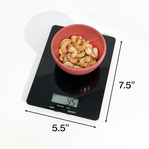 Glass Platform Digital Kitchen Scale (Glass - Black)