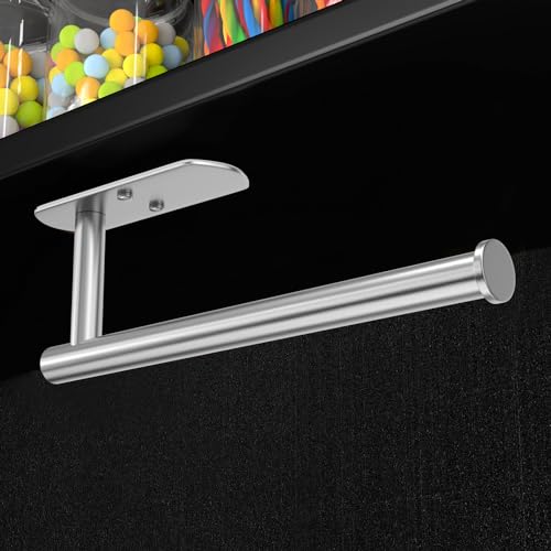 Adhesive Paper Towel Holder Under Cabinet Mount (Silvery / 2 Pack)