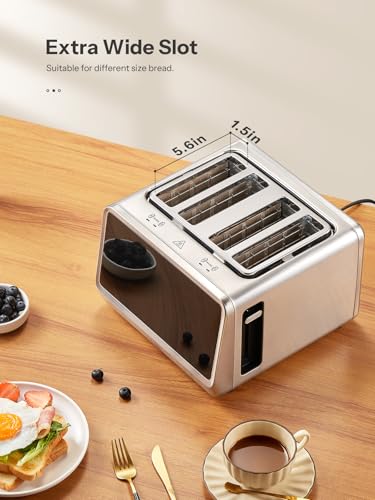 4 Slice Toaster Smart Touch Control with Extra Wide Slots