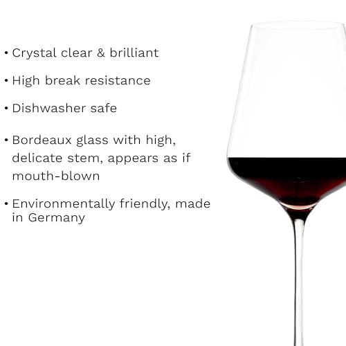 Quatrophil Bordeaux Wine Glasses Crystal (4 Count)