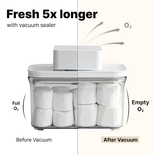 Premium Airtight Food Storage Containers & Vacuum Sealer Machine Starter Set (OT-VS SET/5P)
