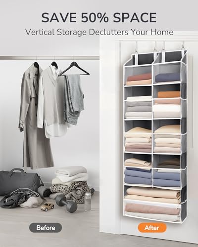 Over the Door Organizer (Dark Grey / 1 Pack-Extra Large)