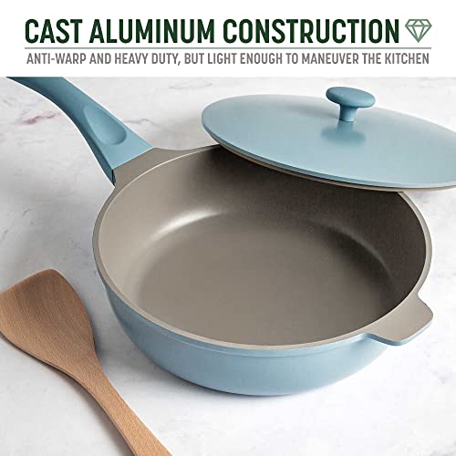 All-in-One Pan, Multilayer Nonstick Cookware Set, High-Performance Construction, Multipurpose Design Replaces Multiple Pots and Pans, Dishwasher Safe, 11-Inch, 4.4-Quart Capacity, Blue Mist (Blue Mist / 11-Inch / All-In-One Pan)