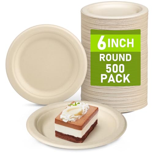 6 inch Paper Plates Bulk 500 Pack (6 Inch 500 Pack)