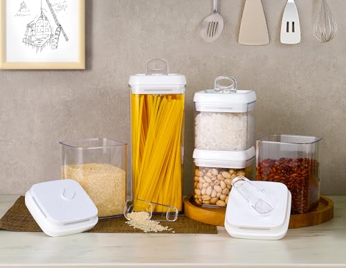 Flip Tite Food Storage Container 5" LARGE 5pk Set + No Residue Label (5 Count)