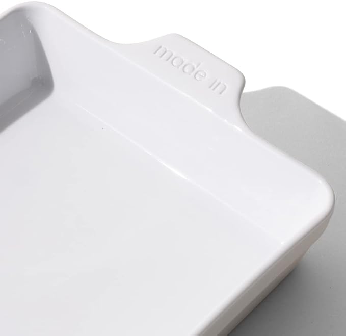 Made In Cookware | Square Baking Dish | White | Hand Crafted Porcelain | Professional Bakeware | Made in France