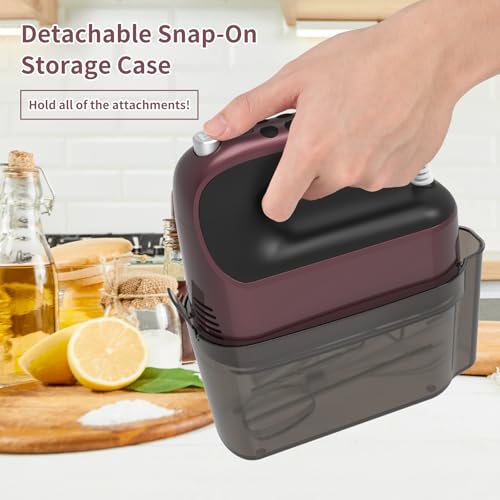 9 Speed Digital Hand Mixer Electric (Grape Purple)