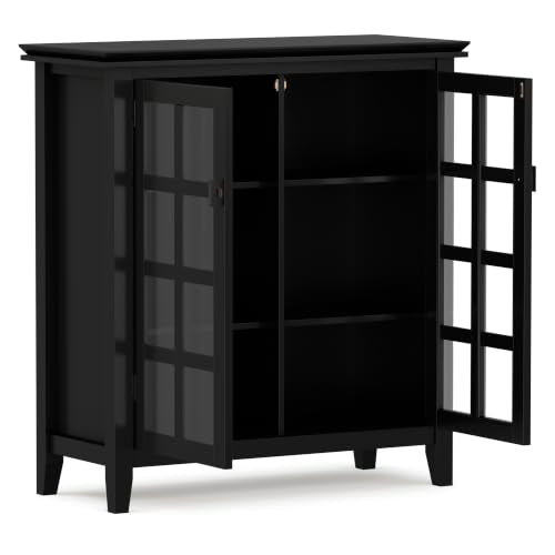Artisan 38" Wide Solid Wood Storage Cabinet in Black (Black / 38 inch)