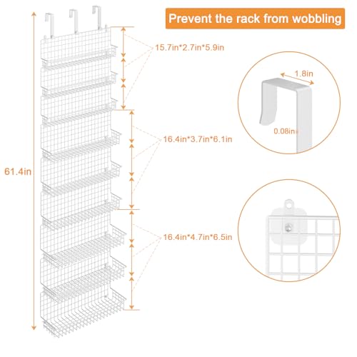 9 Tier Spice Rack Organizer with Door Hook
