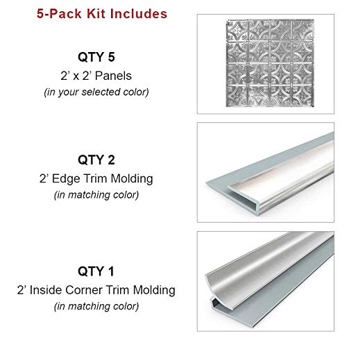 Tin Backsplash [5 (Pattern #19 / Stainless Steel Gloss)