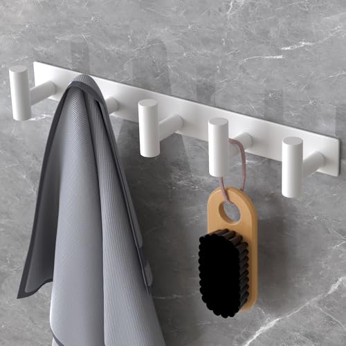 2 Pack White Wall (White / 5 "T" Hooks, 2PACK)
