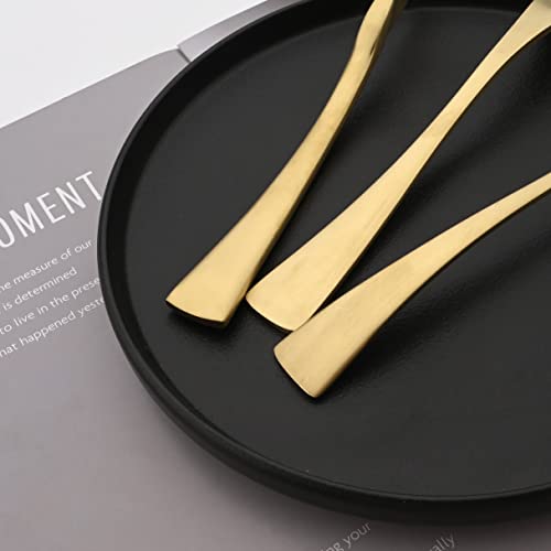 Luxury 18 10 Stainless Steel Matte Champagne gold Flatware Set (1 / Champagne Gold)