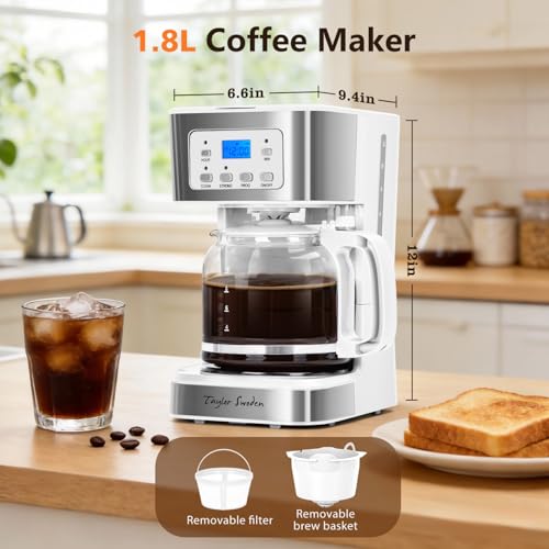12 Cup Programmable Coffee Maker (White)