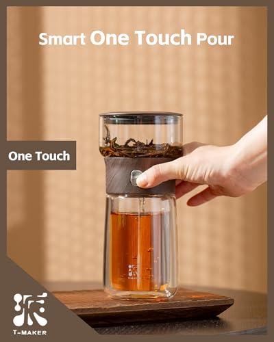 Glass Infuser Teapot (03-Walnut / 9oz)