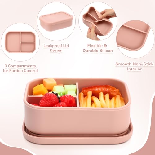 6 Pcs Silicone Bento Box (6 Count)