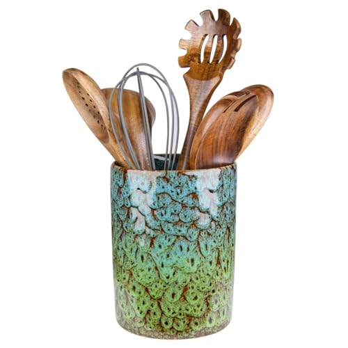 Utensil Holder (Blue & Green)