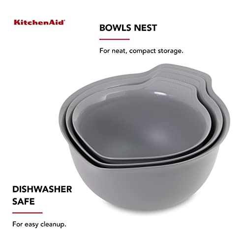 Universal Nesting Plastic Mixing Bowls (Gray / Set of 3)