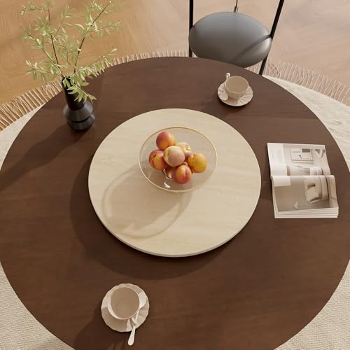 19.69" Sintered Stone Lazy Susan for Table Top (Yellow Cave Stones / 50CM)