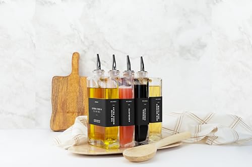 Pour Spout Made of Stainless Steel with Automatic Anti (Black-Thin / Thin_set of 4)