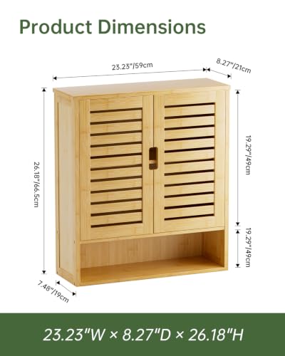 Bathroom Cabinet Wall Mounted (Natural)
