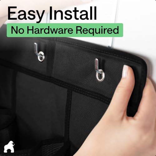 Over the Door Shoe Organizer (Black / 24 Pockets/4 Hooks)