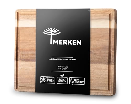 Large Acacia Wood Cutting Board (15"L x 12"W / Acacia)