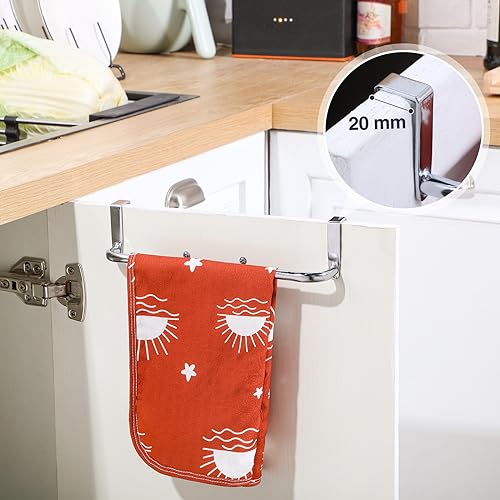 Over Cabinet Door Towel Bar (Silver)