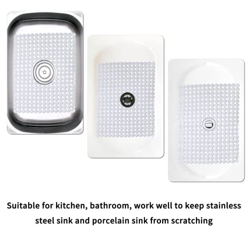 2Pack Kitchen Sink Mat for Stainless Steel (Clear)