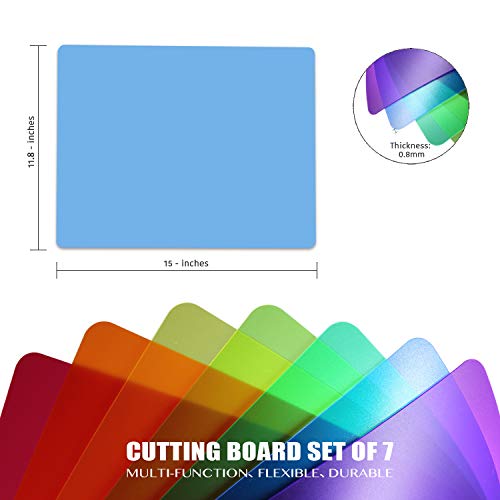 Plastic Cutting Boards for Kitchen (Translucent color)