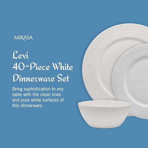Levi 40 Piece Bone China Dinnerware Set