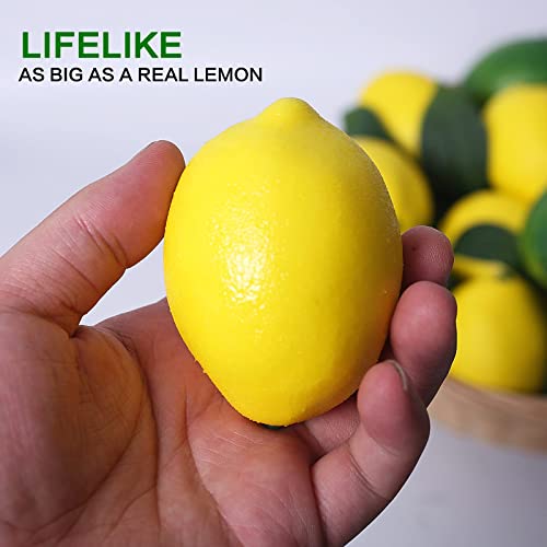 Fake Fruit Artificial Lemons 24 Pcs (36 Count)
