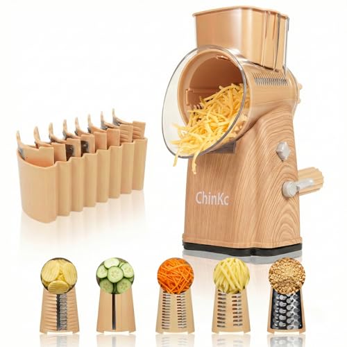 Upgrade Rotary Cheese Grater Shredder with Handle (014)