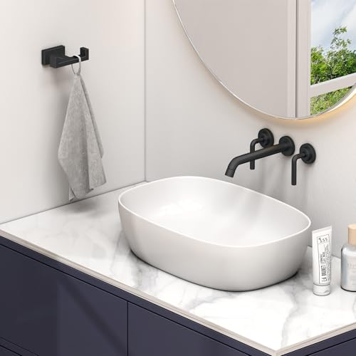 Double Towel Hook (Matte Black)