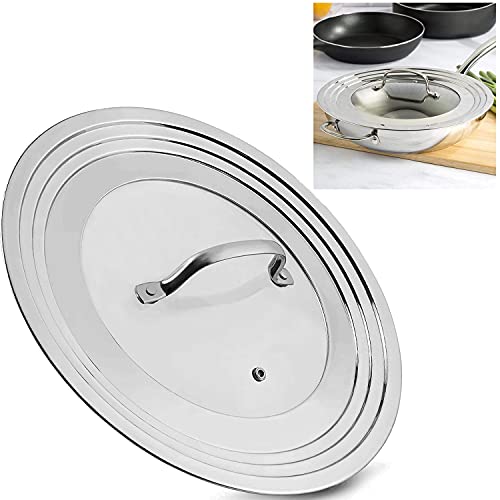 Stainless Steel Universal Lid for Pots (Silver Handle)