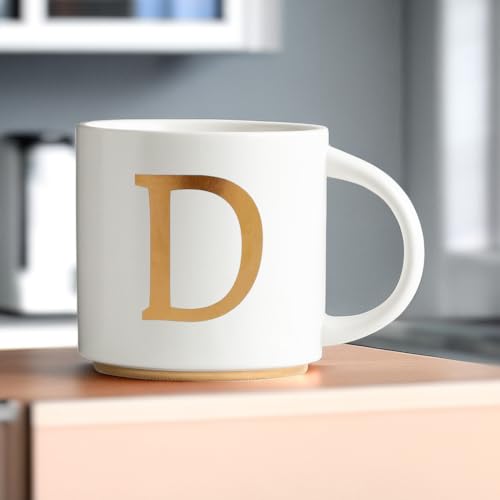 Monogram Ceramic Mugs (gold-D)