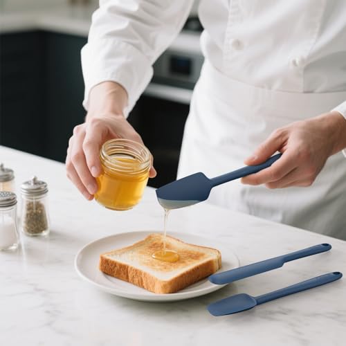 Silicone Spatula Set of 5 (Pure Dark Blue)